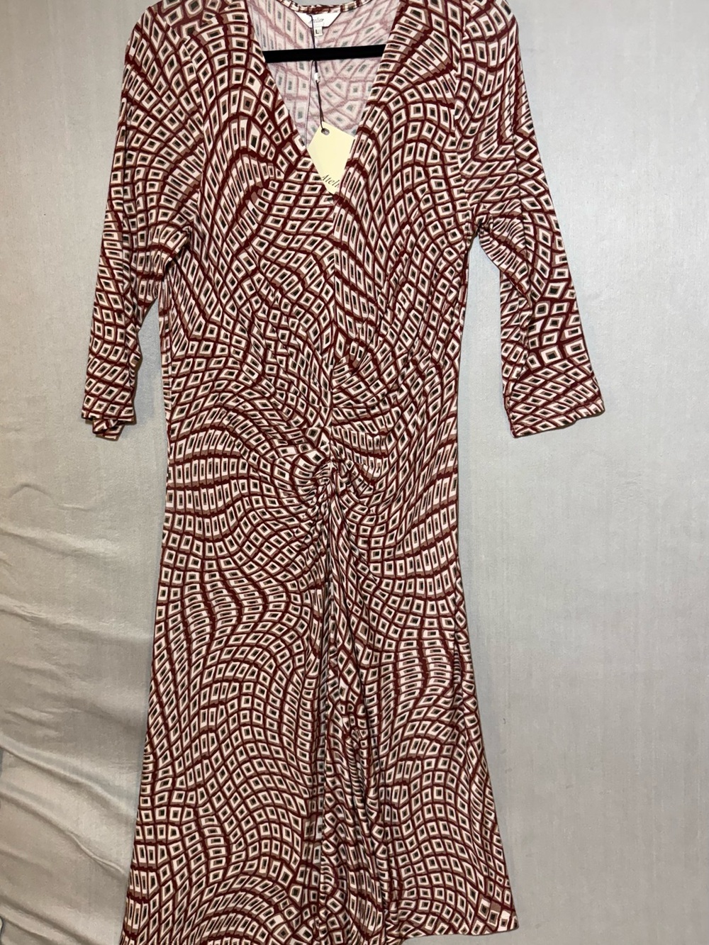 Women’s Atelier Geo Print Dress in Burgundy
